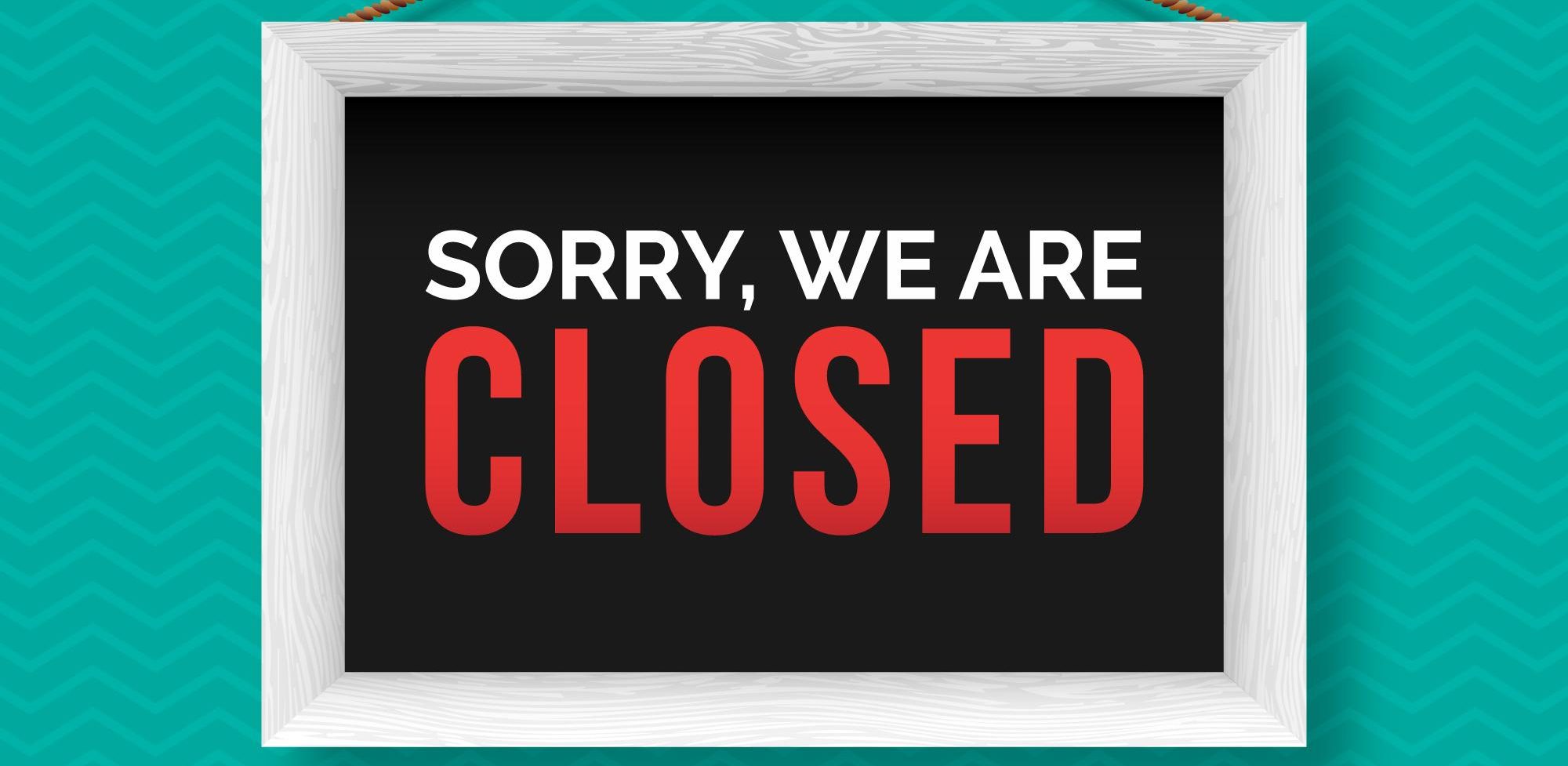 Washington District Library| image: sorry-we-are-closed-sign