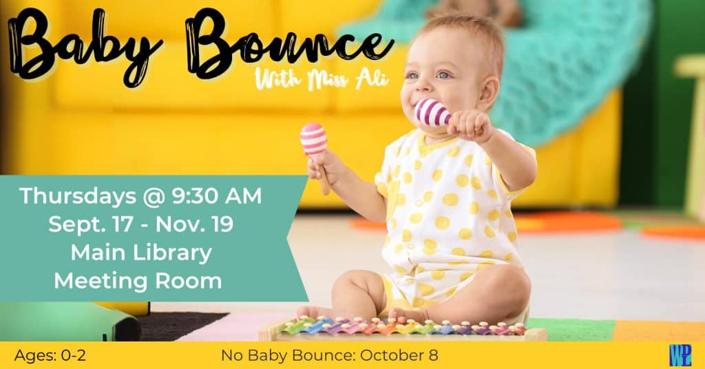 Event Poster with baby playing with a rattle. Click for more details about the event.